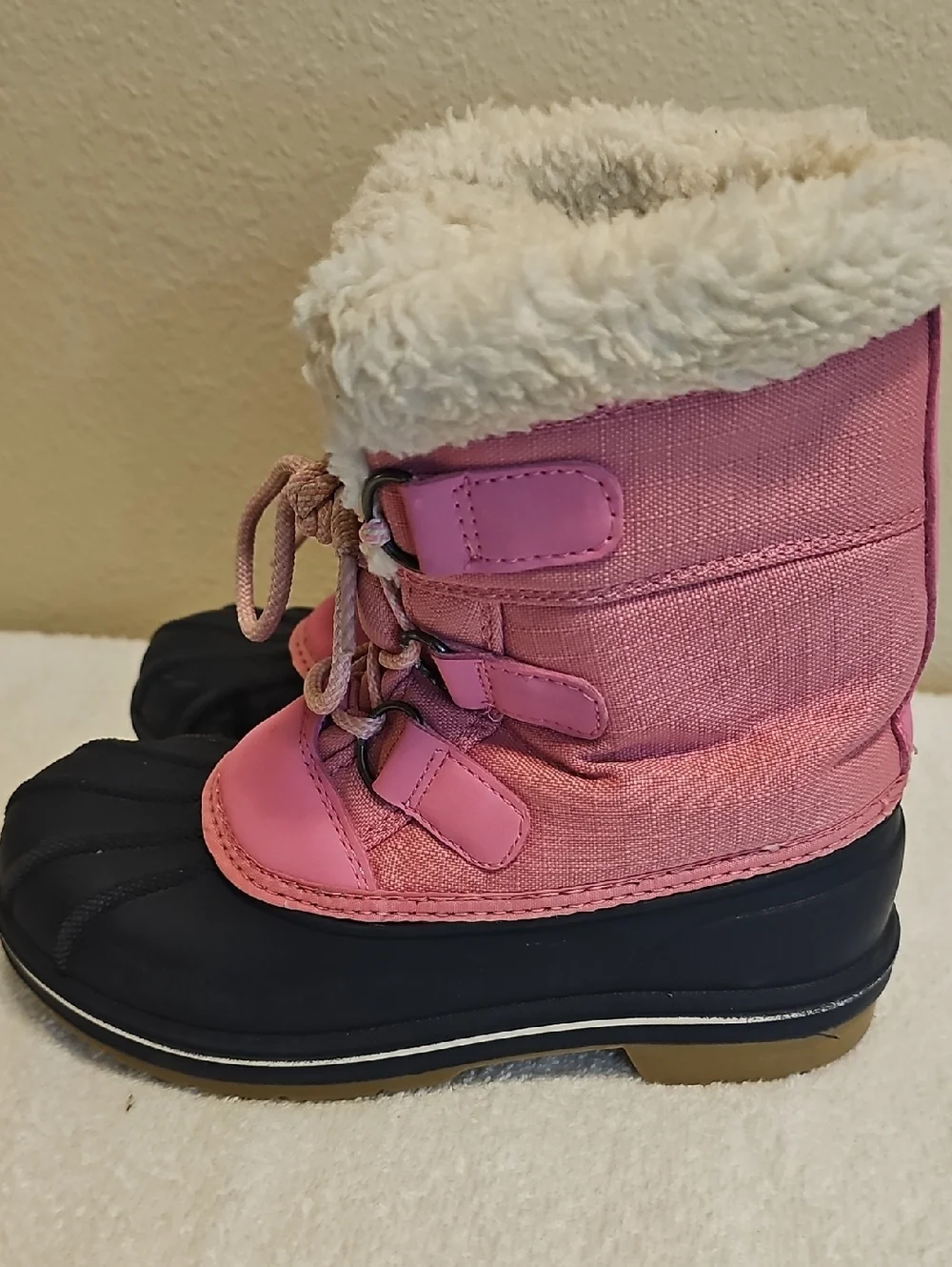 Cat And Jack Thermolite EcoMade Insulated Lining - Cream Sherpa Interior